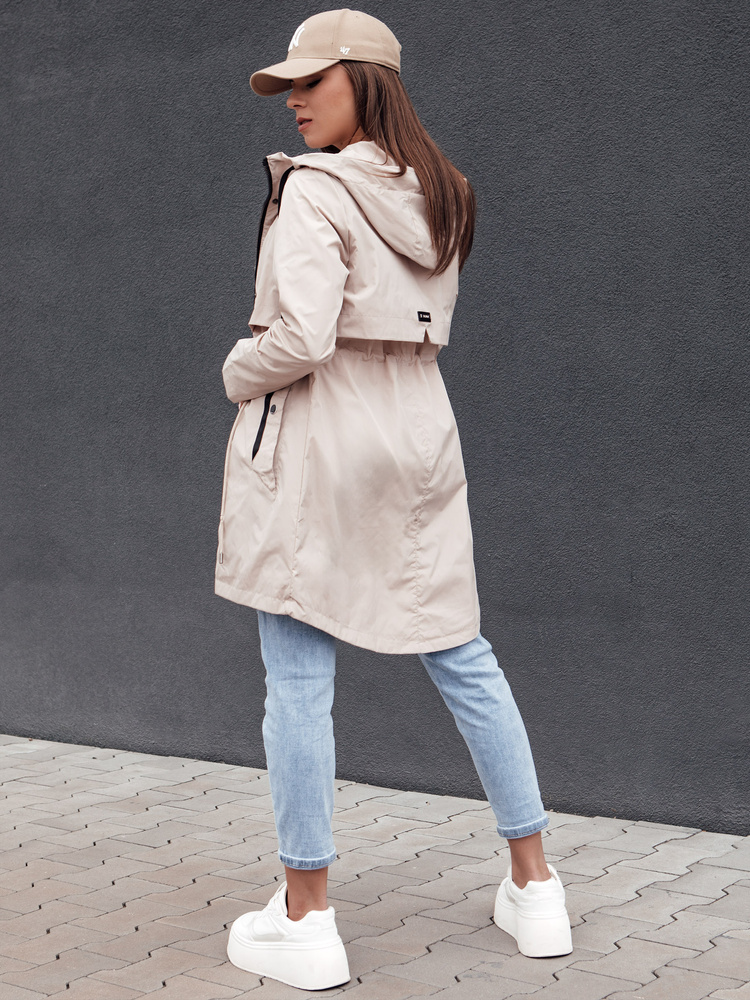 Parka de damă GLAMJACKET bej deschis