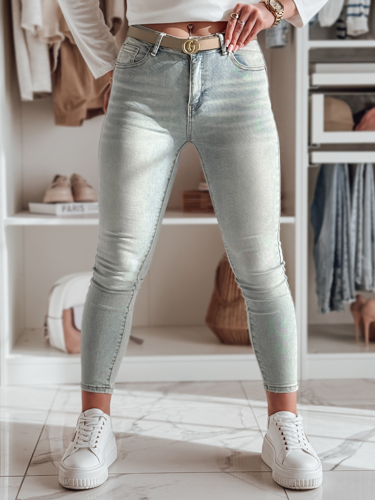 Spodnie damskie jeansowe skinny SKINNIUP jasnoniebieskie Dstreet