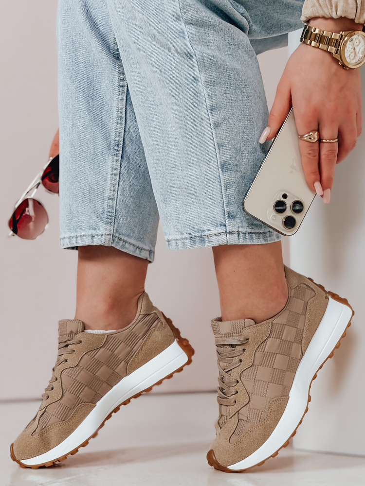 Sportowe sneakersy damskie RUNBAN khaki Dstreet