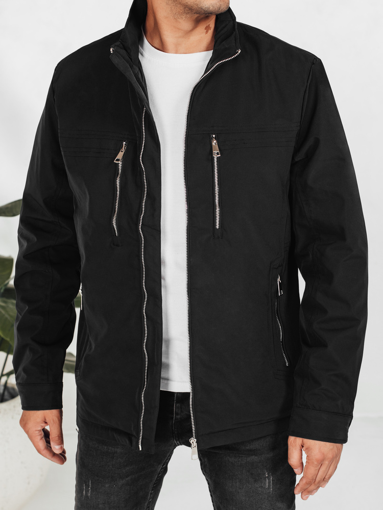 Jachetă de tranziție neagră pentru bărbați Dstreet