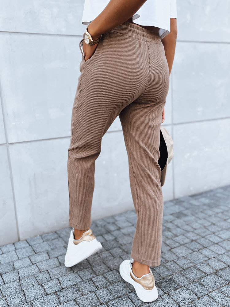 Spodnie dresowe damskie STARLUXE kamelowe Dstreet