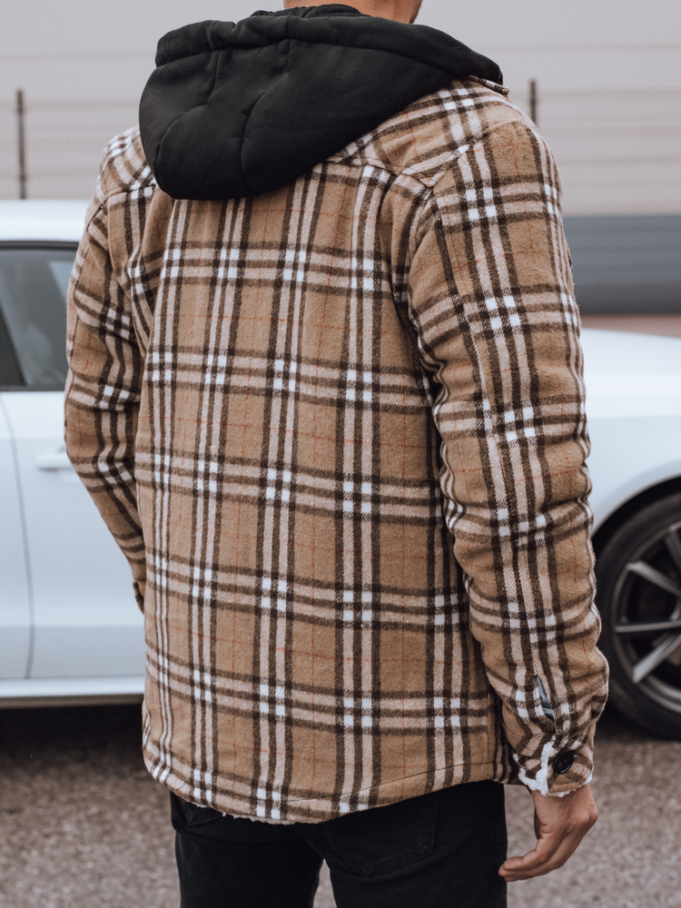 Jachetă matlasată de tranziție pentru bărbați cu glugă