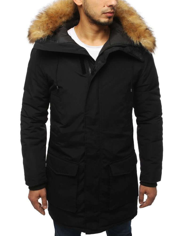 Pánská bunda parka zimní černá Dstreet