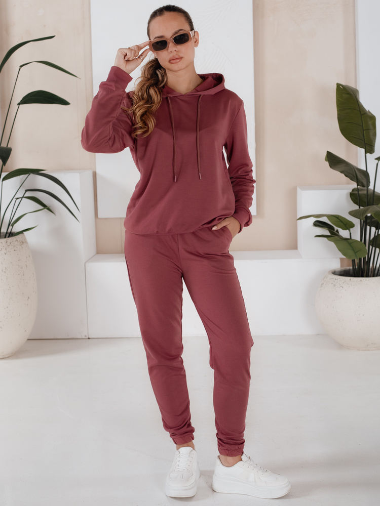 Komplet damski dresowy MIGEL bordowy Dstreet