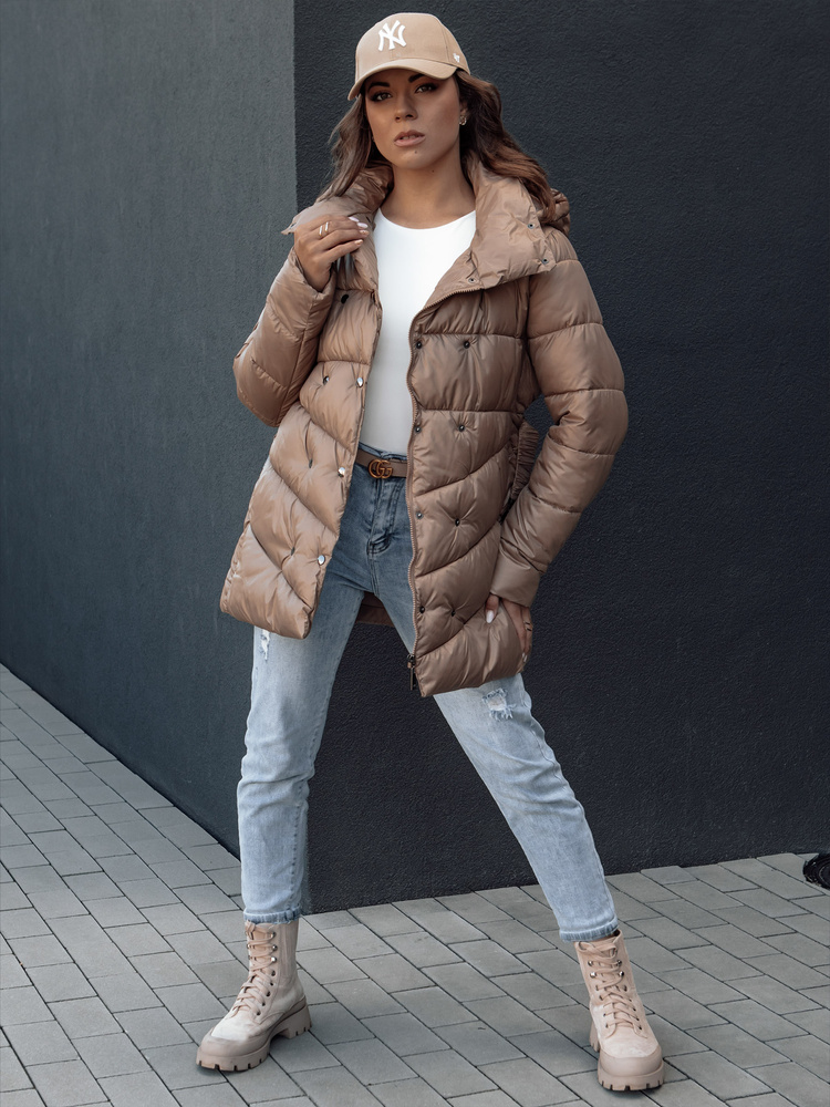 Haină de iarnă pentru femei BLOOM cămilă