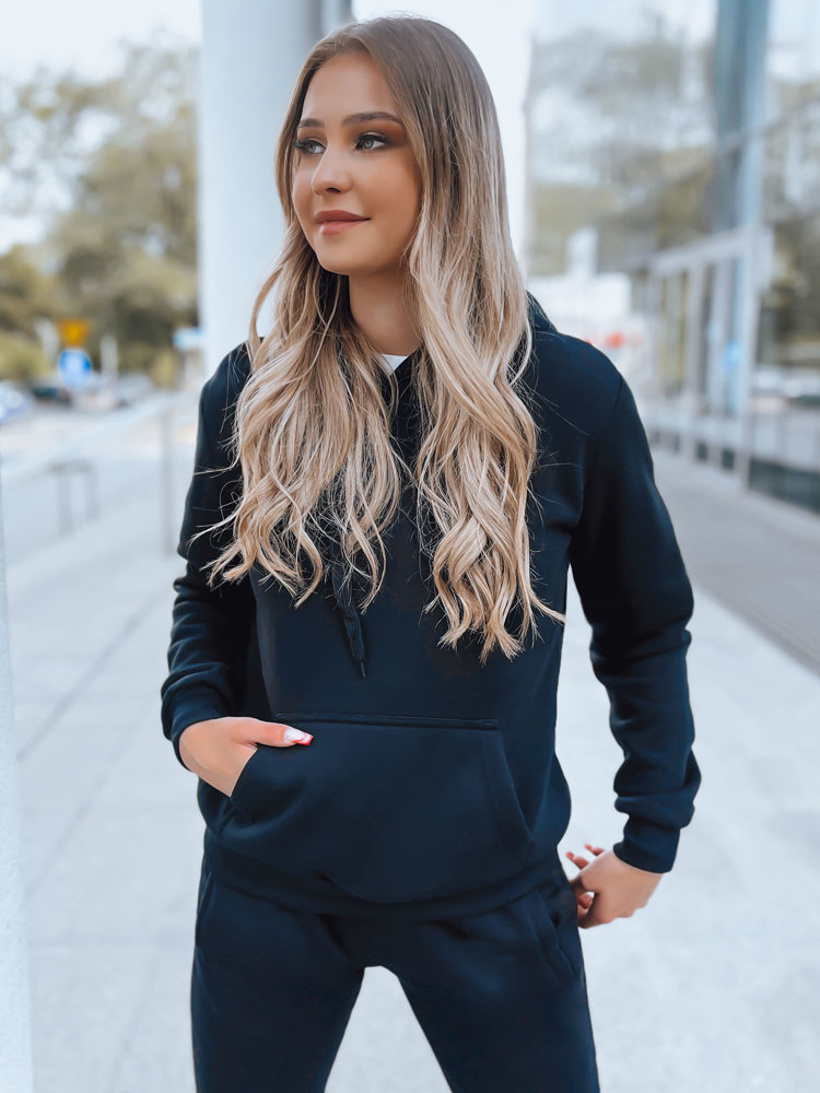 Dámská mikina BASIC s kapucí tmavě modrá Dstreet