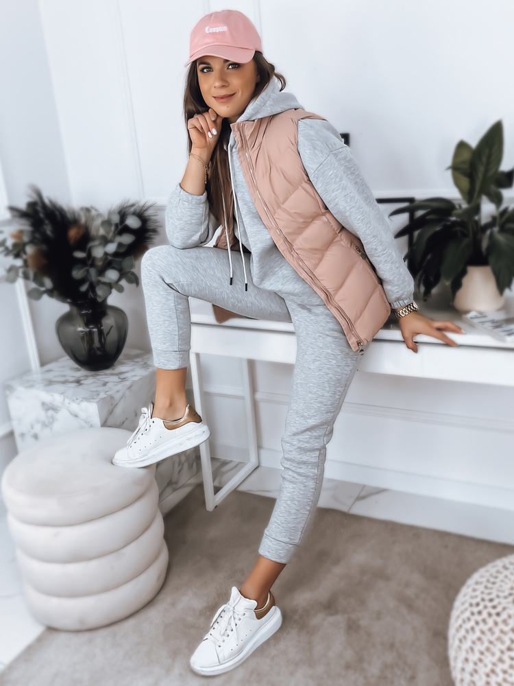 Kamizelka damska pikowana MARIN różowa Dstreet