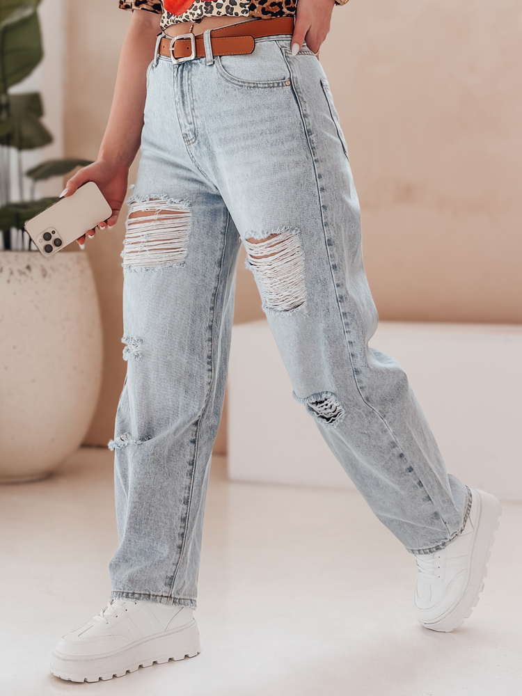 Spodnie damskie jeansowe baggy BAGGINOVA niebieskie Dstreet