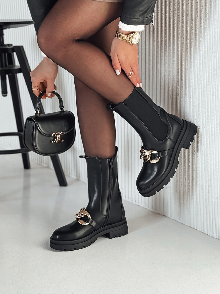 Botki damskie NIGHTWALK czarne Dstreet