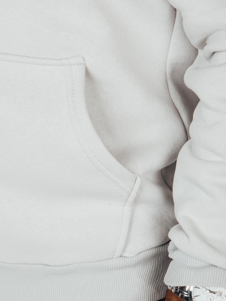 Bluza męska basic z kapturem jasnoszara Dstreet