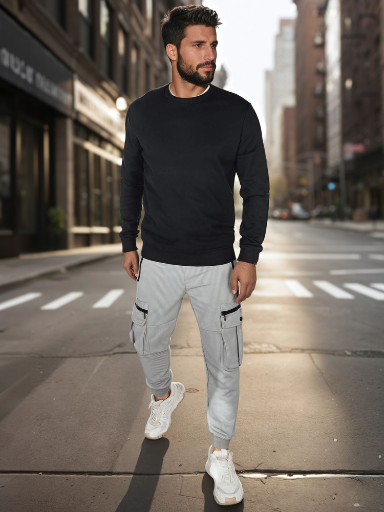 Bluza męska basic czarna Dstreet
