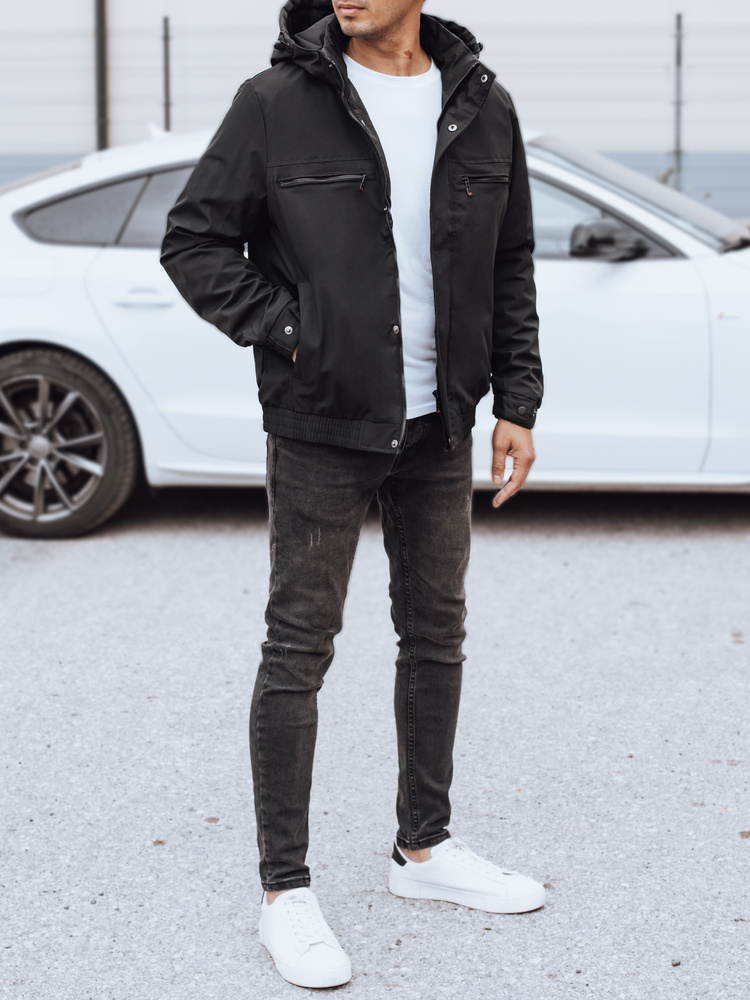 Kurtka męska przejściowa czarna Dstreet