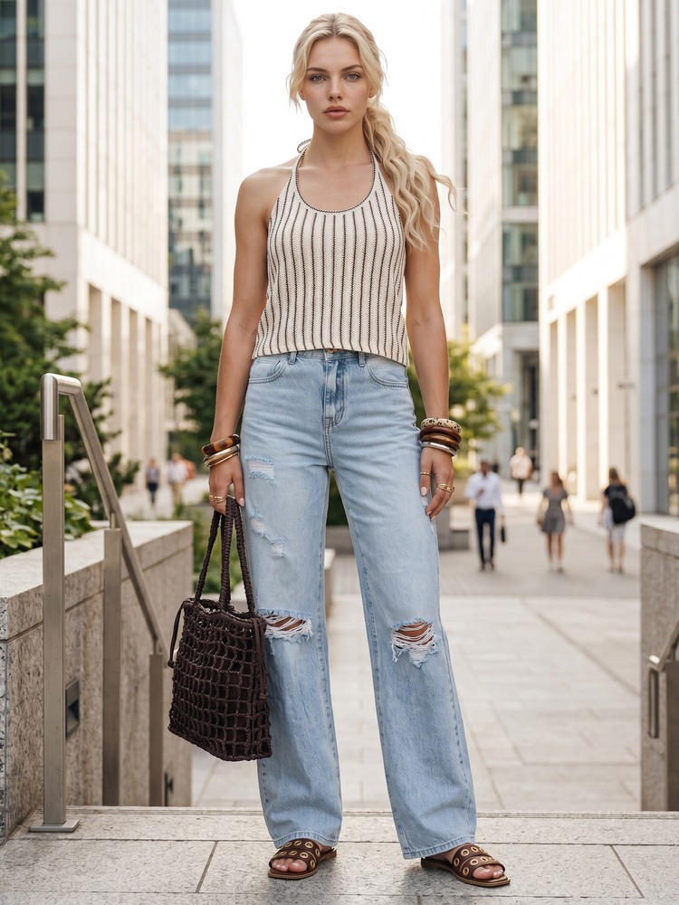 Dámske džínsy wide leg STYLLEG