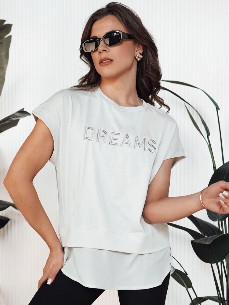 T-shirt Damski DREAMY Pistacjowy Dstreet