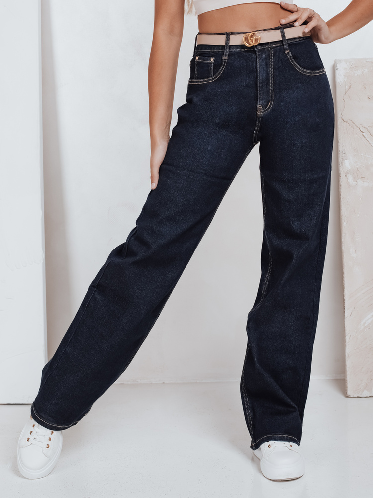 Blugi cu croi larg pentru femei, granat