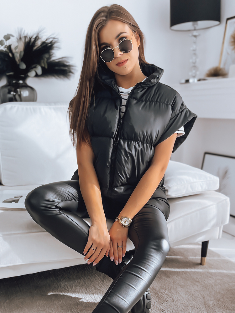 Kamizelka damska pikowana NIMIA czarna Dstreet