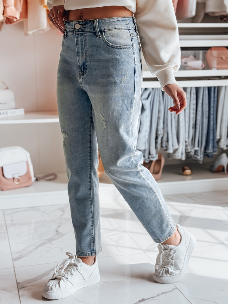 Spodnie damskie jeansowe slim fit SLIMEDEW niebieskie Dstreet