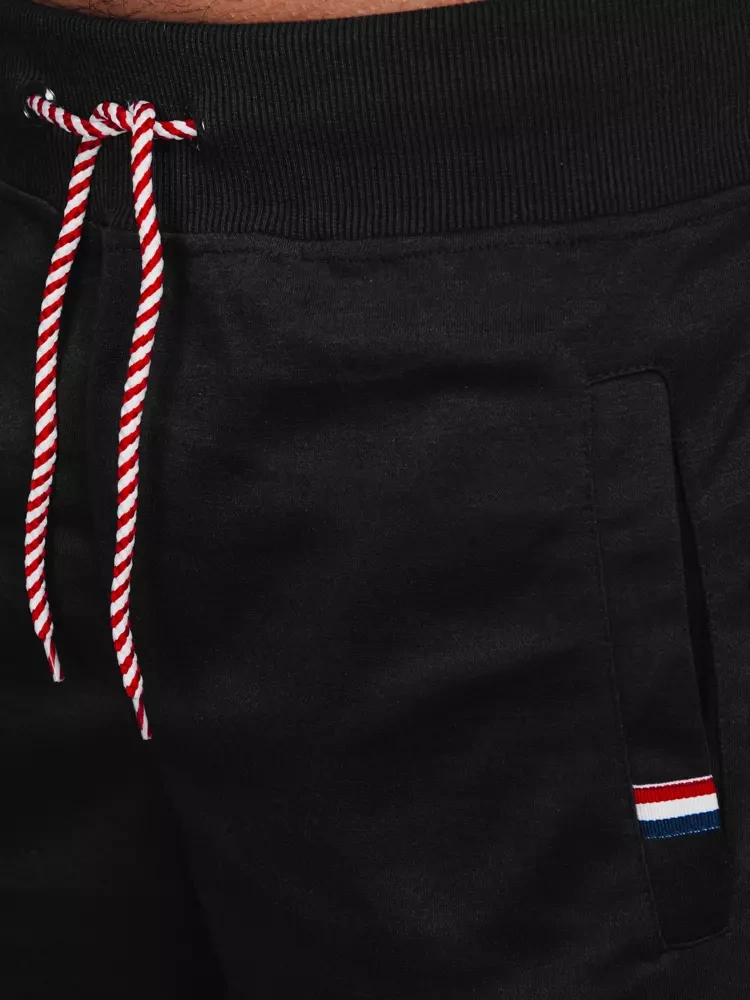 Spodenki męskie dresowe czarne Dstreet