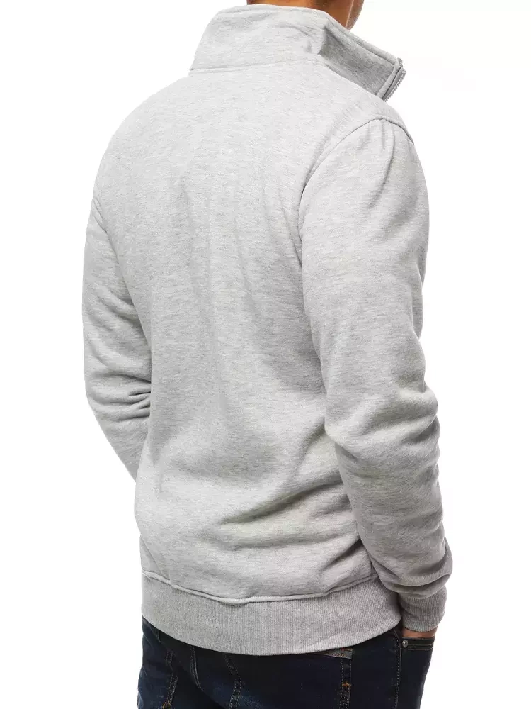 DStreet Bluza męska rozpinana bez kaptura szara