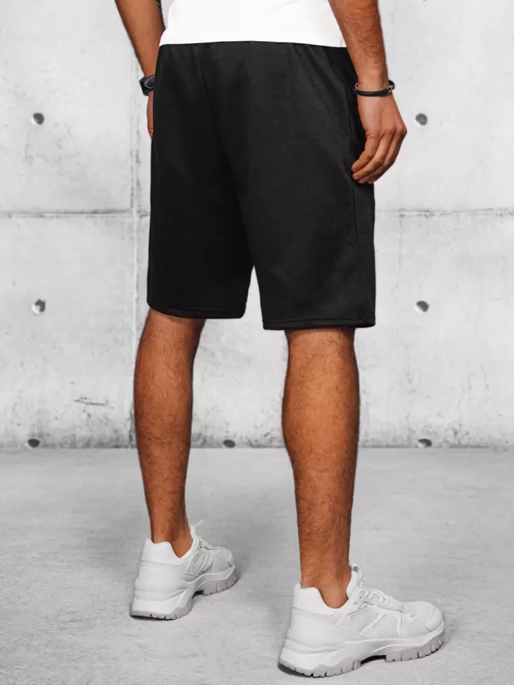 Spodenki męskie dresowe czarne Dstreet