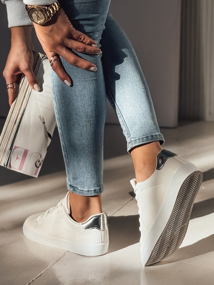 Sneakersy damskie SHINMOVE srebrne Dstreet