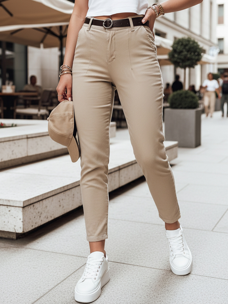Dámske slim fit nohavice TAIRONIK s opaskom