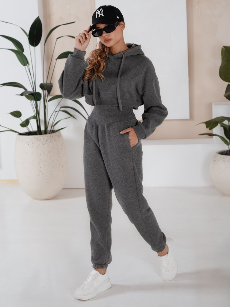 Komplet damski dresowy SERINE ciemnoszary Dstreet