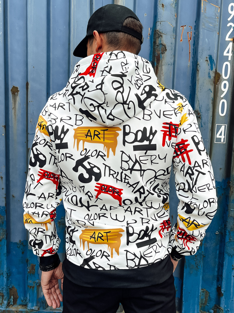 Bluza męska z kapturem biała Dstreet