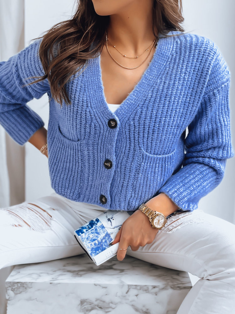Sweter damski SISTERS niebieski Dstreet