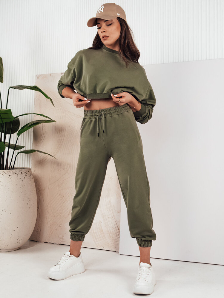 Komplet damski dresowy SOLIR khaki Dstreet