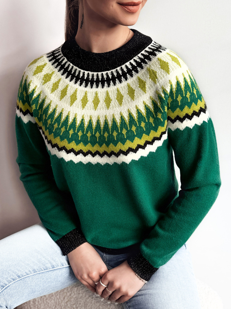 Sweter damski RUBY GLOW zielony Dstreet