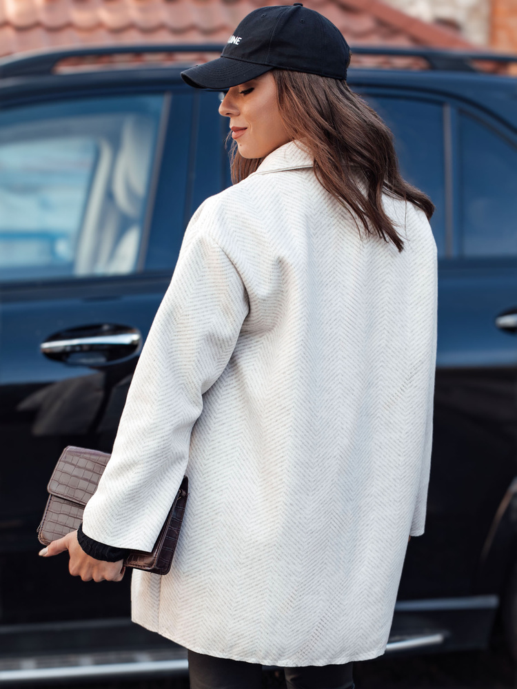 Palton supradimensionat pentru femei ELEGANTWAY bej