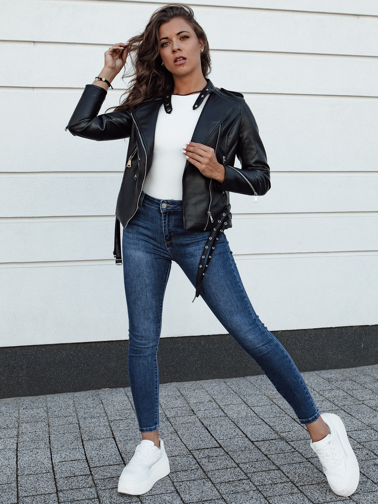 Spodnie damskie jeansowe slim fit ACORN ciemnoniebieskie Dstreet