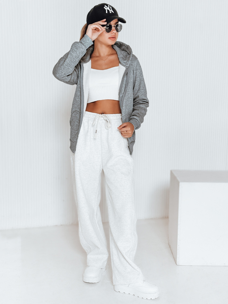 DStreet Bluza damska rozpinana z kapturem antracytowa