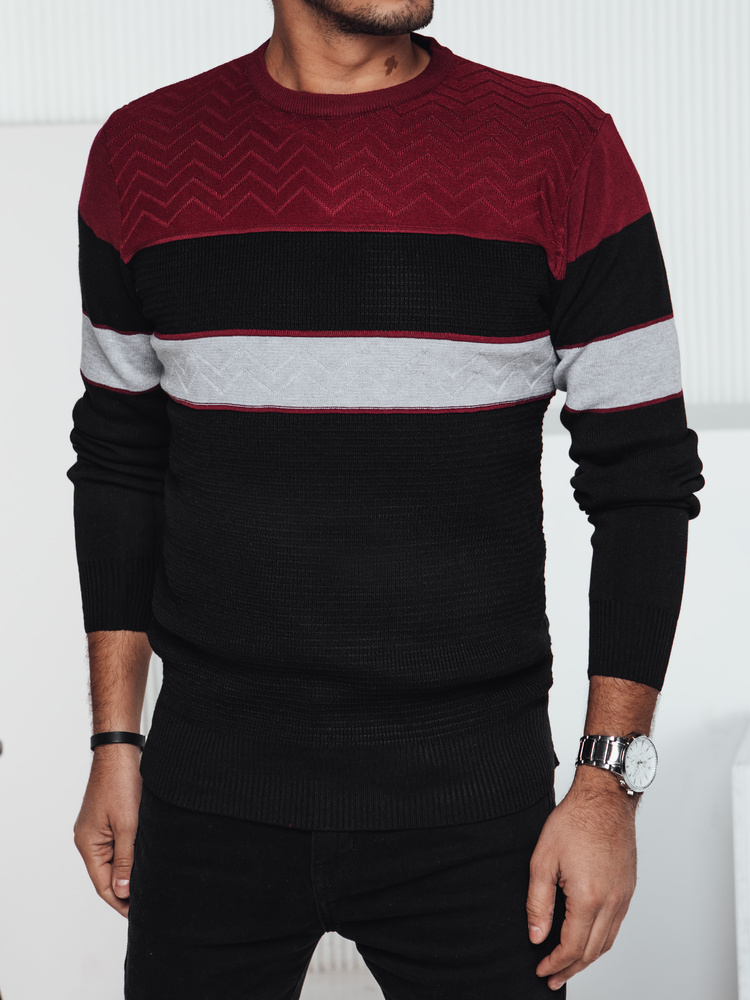 Sweter męski czarny Dstreet