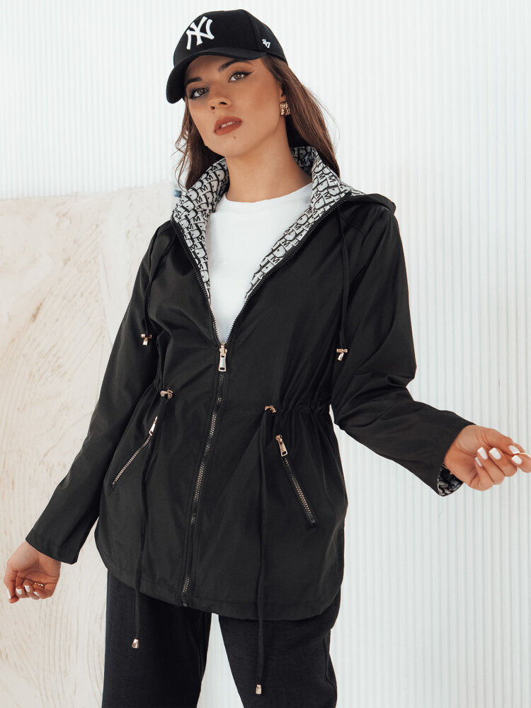 Kurtka parka damska BEGET czarna Dstreet