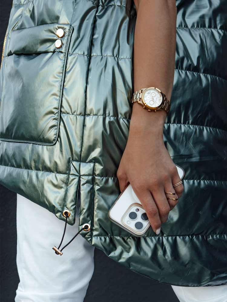 Vestă matlasată pentru femei JESS verde