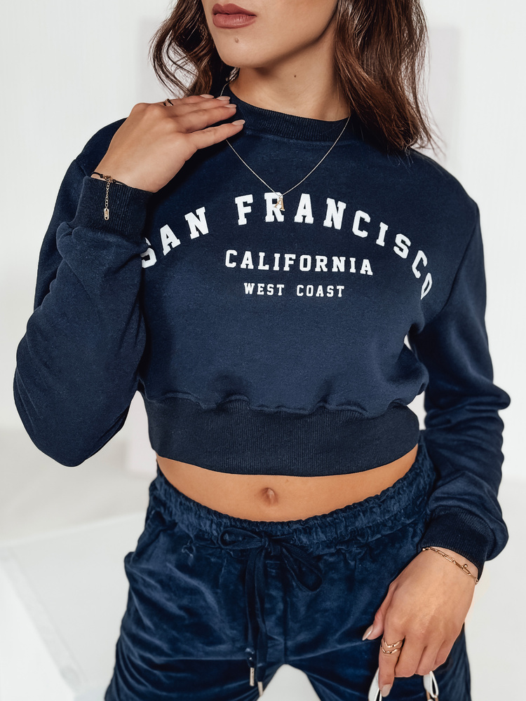 Bluza damska SAN FRANCISCO z nadrukiem granatowa Dstreet