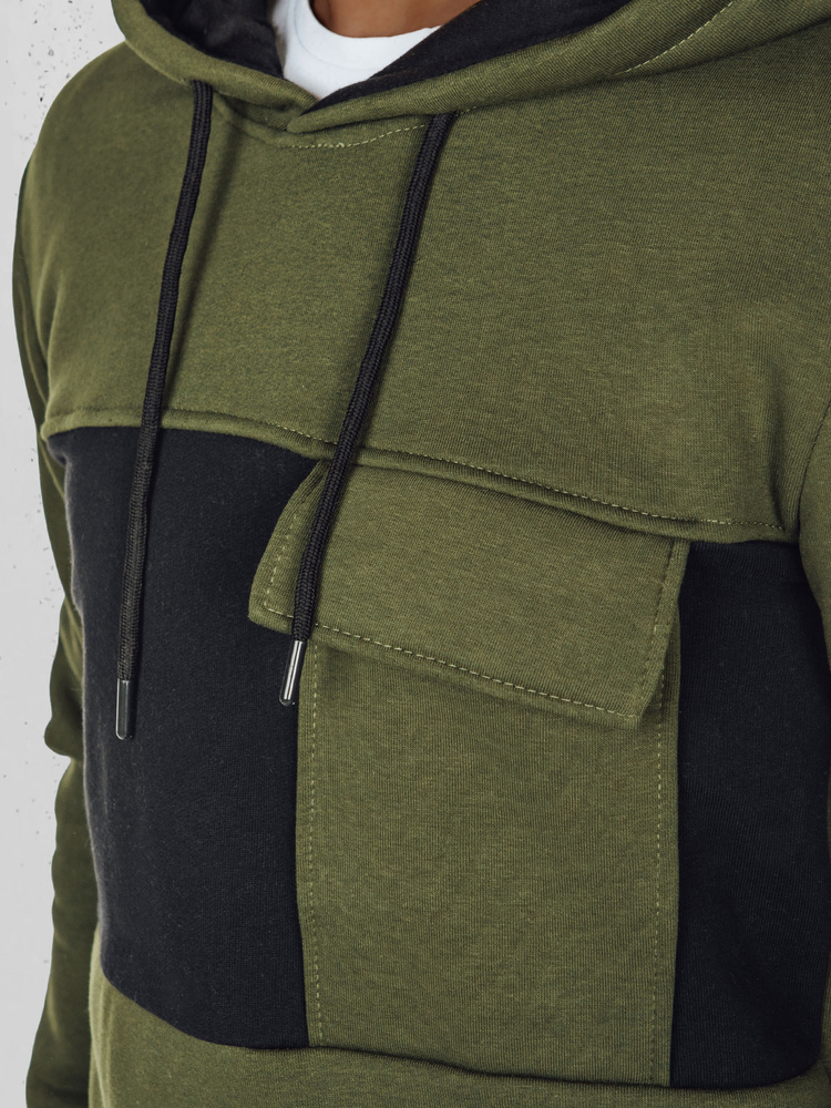Bluza męska z kapturem khaki Dstreet