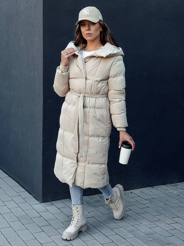 Palton matlasat pentru femei CLOUTIQUE, bej