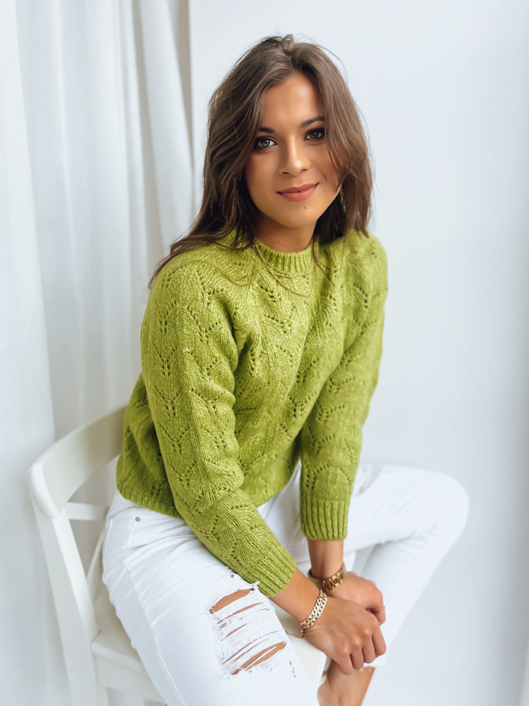 Sweter damski ALCAMO jasnozielony Dstreet