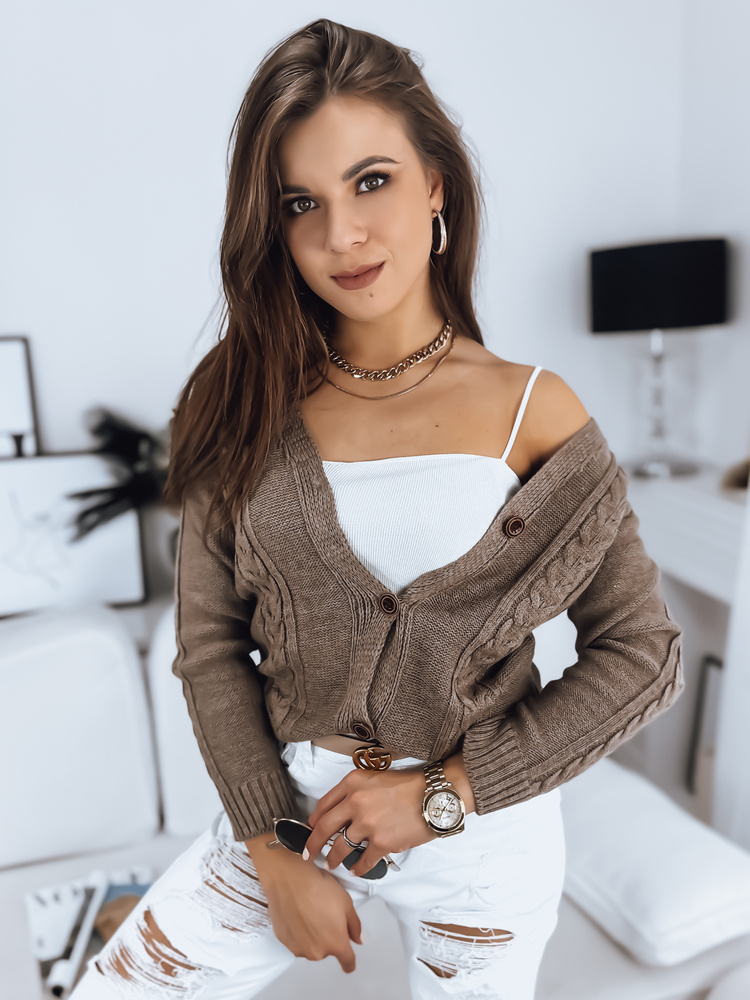 Sweter damski MELANIA czekoladowy Dstreet