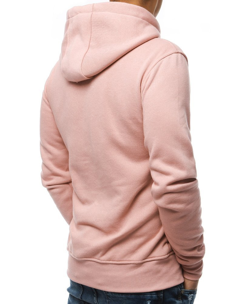 Bluza męska z kapturem różowa Dstreet