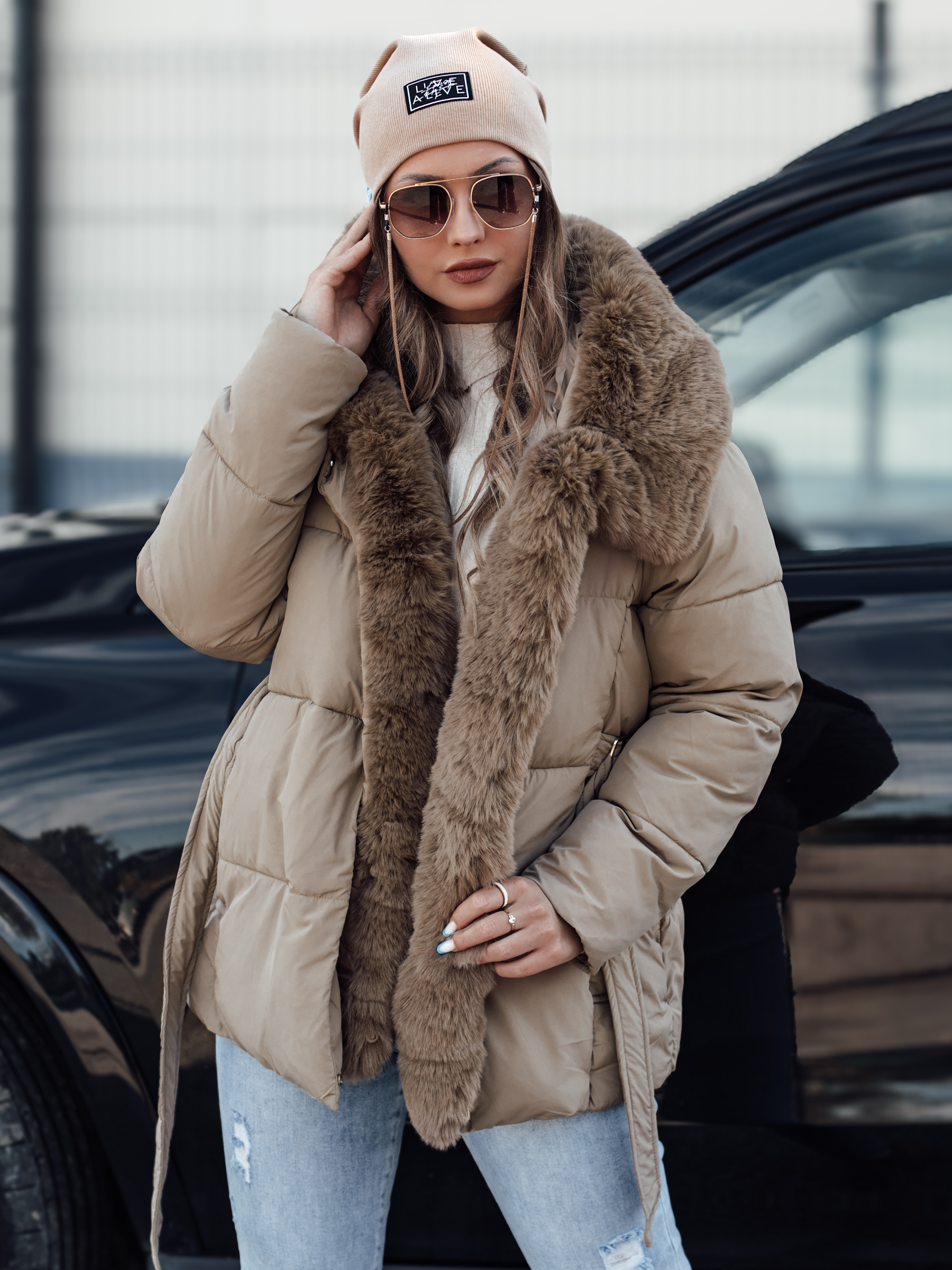 Geacă de iarnă pentru femei FURSOFT cu glugă