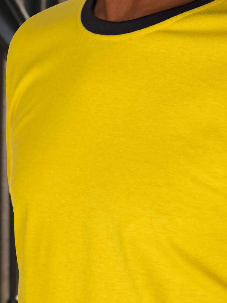 T-shirt męski basic żółty Dstreet