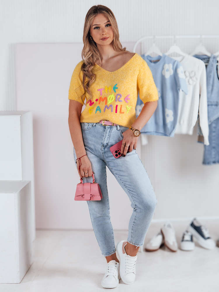 Sweter damski FATEL żółty Dstreet