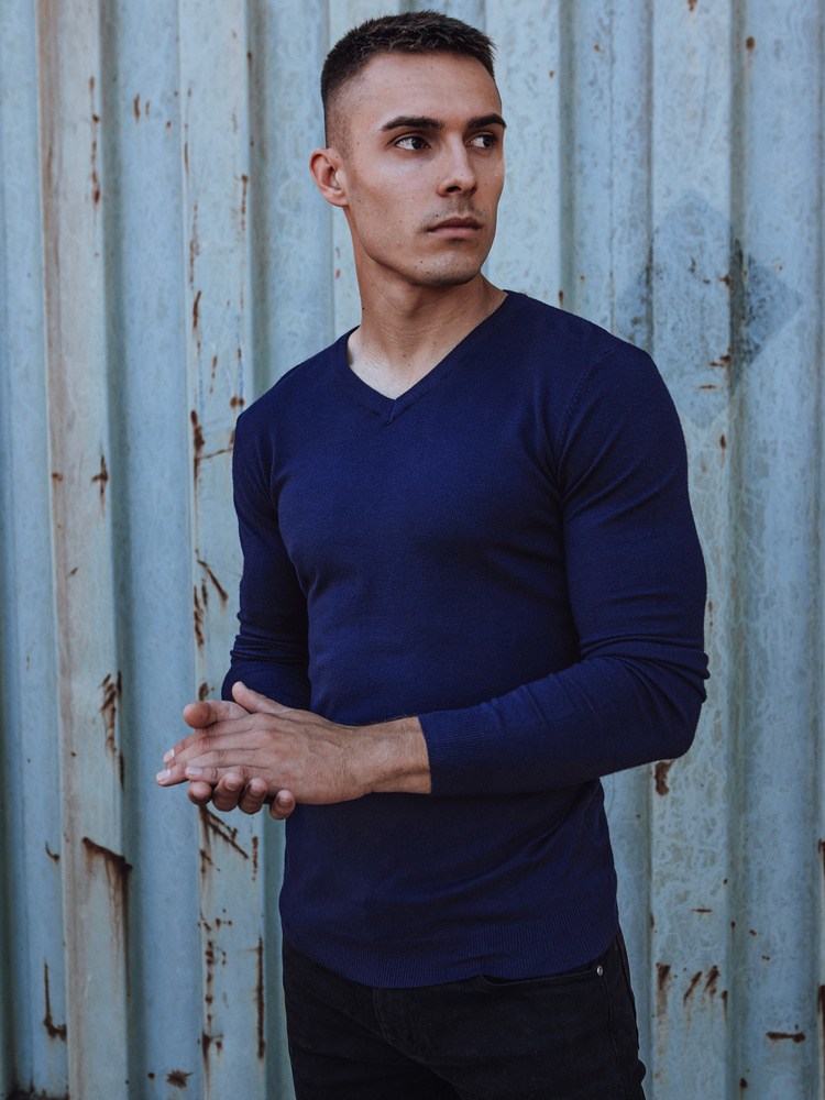 Sweter męski niebieski Dstreet