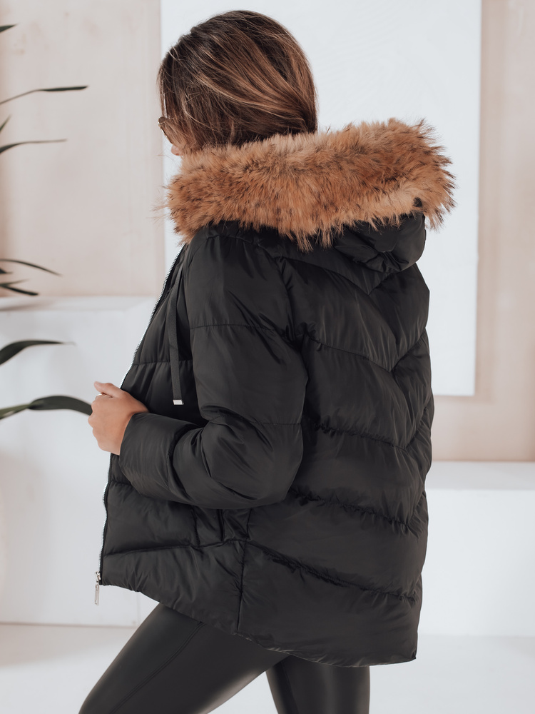 Geacă neagră de iarnă pentru femei Dstreet