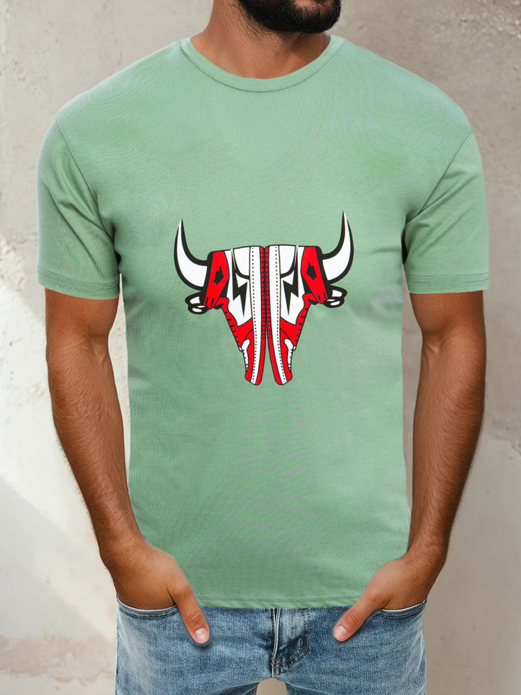 T-shirt męski jasnozielony Dstreet