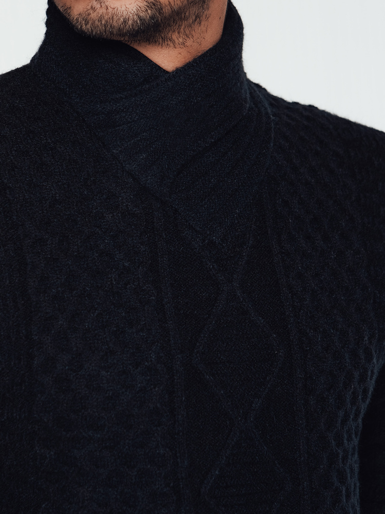 Sweter męski czarny Dstreet